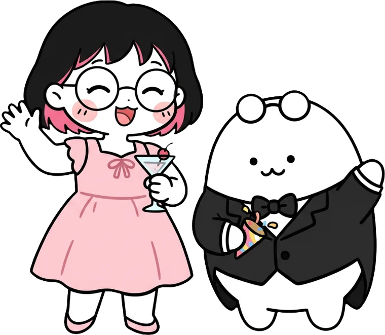 パーティー衣装のAIらぼキャラクター
